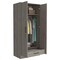 Tuhome Ambery 180 Armoire, Two Shelves, Double Door, Metal Rod, One Drawer, Light Gray CLZ5945 - alternate 8